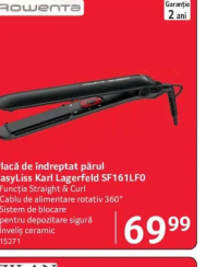 ROWENTA Placă de îndreptat părul EasyLiss Karl Lagerfeld SF161LF0