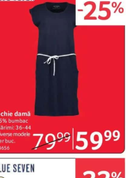 BLUE SEVEN Rochie damă 95% bumbac