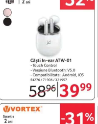 Allview Căști In-ear ATW-01