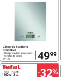 Tefal Cântar de bucătărie BC5306V0 5 kg