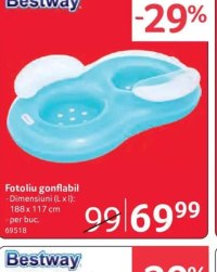 Bestway Fotoliu gonflabil 188 x 117 cm