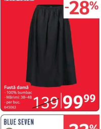 BLUE SEVEN Fustă damă 100% bumbac