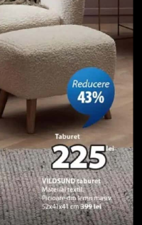 VILDSUND taburet 52x41x41 cm