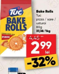 Tuc Bake Rolls pizza / sare / usturoi 80g