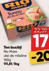 Rio Mare Ton bucăți ulei de măsline 160g