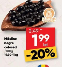 Măsline negre colossal /100g