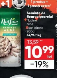 Nutline Semințe de floarea soarelui albe 200g