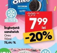 Oreo Înghețată sandwich 110ml