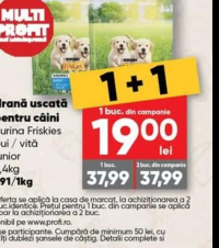 Purina Friskies Hrană uscată pentru câini pui / vită junior 2.4kg