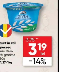 Zuzu Divin Iaurt în stil grecesc 2% grăsime 150g