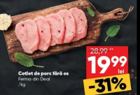 Ferma din Deal Cotlet de porc fără os /kg