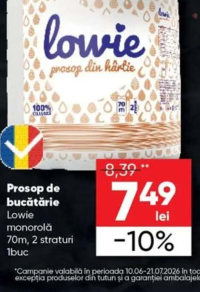 Lowie Prosop de bucătărie 70m 2 straturi 1buc