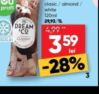 Dream&CO Înghețată pe băț clasic / almond / white 120ml