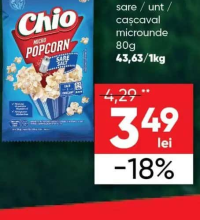 Chio Popcorn sare / unt / cașcaval microunde 80g