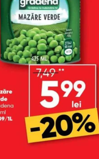 Gradena Mazăre verde 425ml