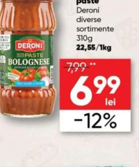 Deroni Sos pentru paste diverse sortimente 310g