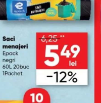 Epack Saci menajeri negri 60L 20buc
