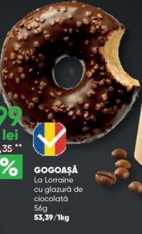 fiigo cafe GOGOASĂ La Lorraine cu glazură de ciocolată 56g