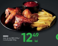 Ceva Gustos MENIU Aripi de pui BBQ 200g + Cartofi prăjiți 100g