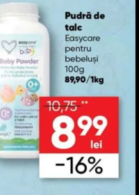 Easycare Pudră de talc pentru bebeluși 100g