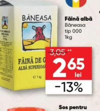 Băneasa Făină albă tip 000 1kg