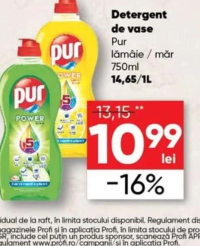 Pur Detergent de vase lămâie / măr 750ml