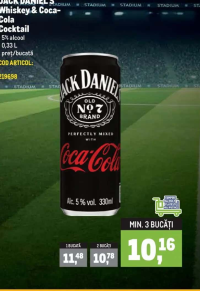 Jack Daniel's Whiskey & Coca-Cola Cocktail 0.33L