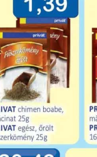 PRIVAT chimen boabe, măcinat 25g