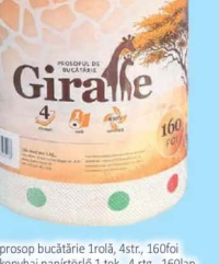 GIRAFFE prosop bucătărie 1rolă, 4str., 160foi