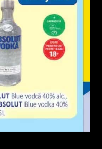 ABSOLUT Blue vodcă 40% alc., 0.5L