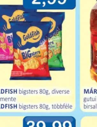GOLDFISH bigsters 80g, diverse sortimente