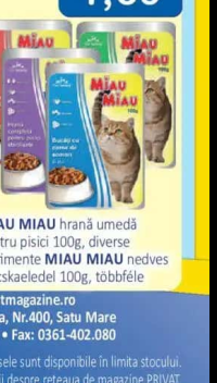 MIAU MIAU hrană umedă pentru pisici 100g