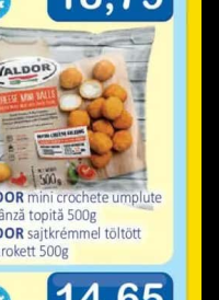VALDOR mini crochete umplute cu brânză topită 500g