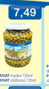 PRIVAT mazăre 720ml