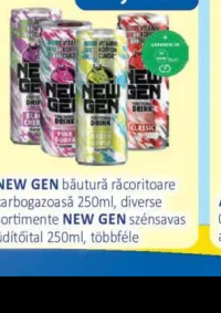NEW GEN băutură răcoritoare carbogazoasă 250ml, diverse sortimente