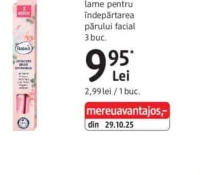 Balea lame pentru îndepărtarea părului facial 3 buc.