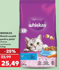 WHISKAS Hrană uscată pentru pisici diverse sortimente 1,4 kg