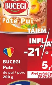 Bucegi Pate de pui / porc 200 g