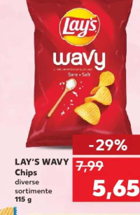 LAY'S WAVY Chips diverse sortimente 115 g