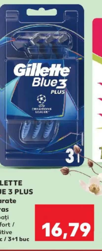 Gillette Blue 3 Plus Aparate de ras bărbați 3 buc / 3+1 buc
