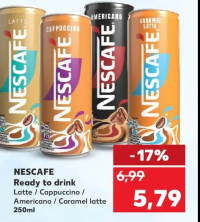 NESCAFE Ready to drink Latte / Cappuccino / Americano / Caramel latte 250ml