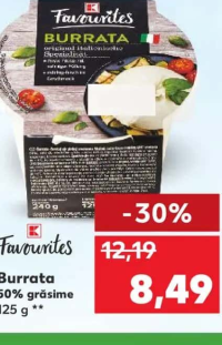 K-Favourites Burrata 50% grăsime 125g