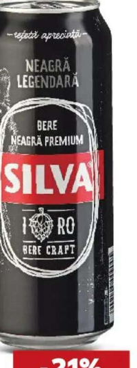 SILVA Bere brună dark strong 7% alcool 0,5 l