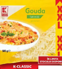 K-CLASSIC Gouda rasă XXL 48% grăsime 500 g
