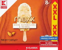 K-Classic Înghețată migdale ciocolată albă 8x120 ml