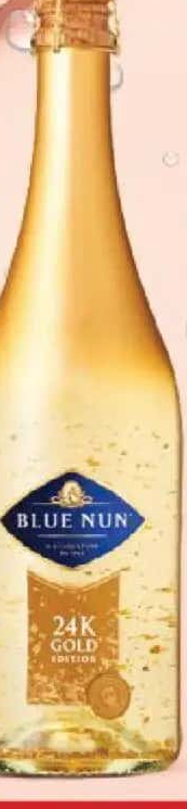 BLUE NUN Băutură spumoasă Foițe de aur 24K 0,75 l