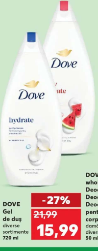 Dove Gel de duș diverse sortimente 720 ml