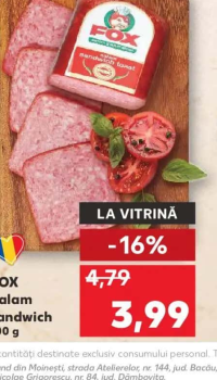 FOX Salam sandwich 100 g