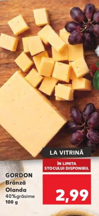 GORDON Brânză Olanda 40% grăsime 100 g