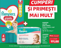 PAMPERS ACTIVE BABY PANTS Scutece pentru copii mărimea 4/5/6/7 108 / 96 / 84 / 74 buc + PAMPERS Şerv